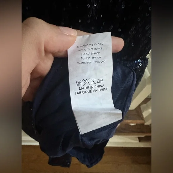 Navy blue sequin romper, size M - Picture 8 of 11